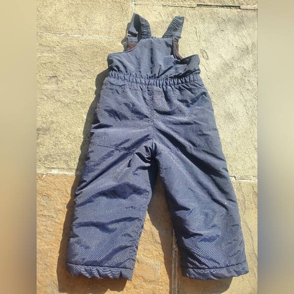 Wonderkids Boys 3T Navy Blue Overalls Snow Bibs - Picture 2 of 4